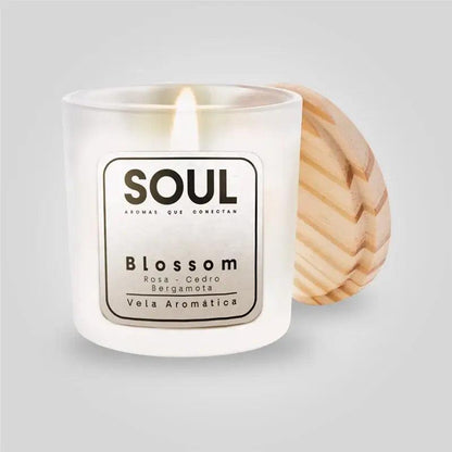 Vela Soul Blossom: Rosa y Cedro